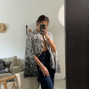 Mural Blazer Cape in M